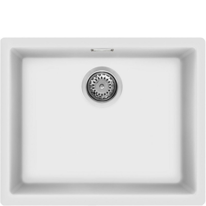 VZP56B Smeg S Single bowl sink VZP56B white finish 55.6x45.6 cm - Above/Undermount