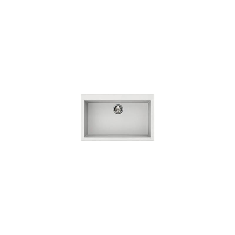 VZ79B Smeg S Single bowl sink VZ79B white finish 79x50 cm - Overmount