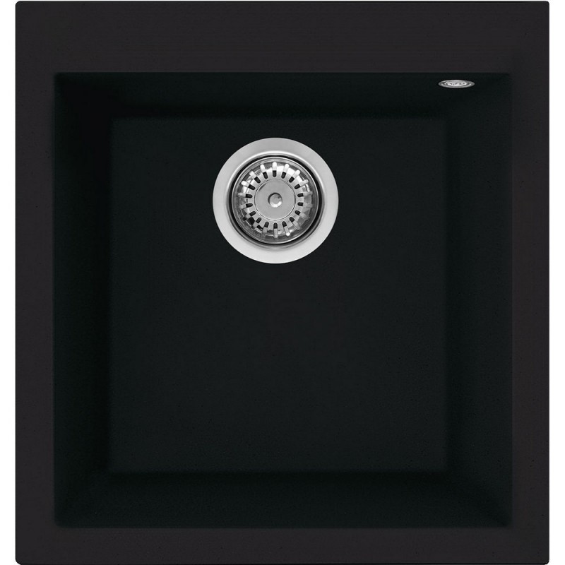 VZ45N Évier Smeg S 1 bac VZ45N finition noire 47x50 cm - Overtop