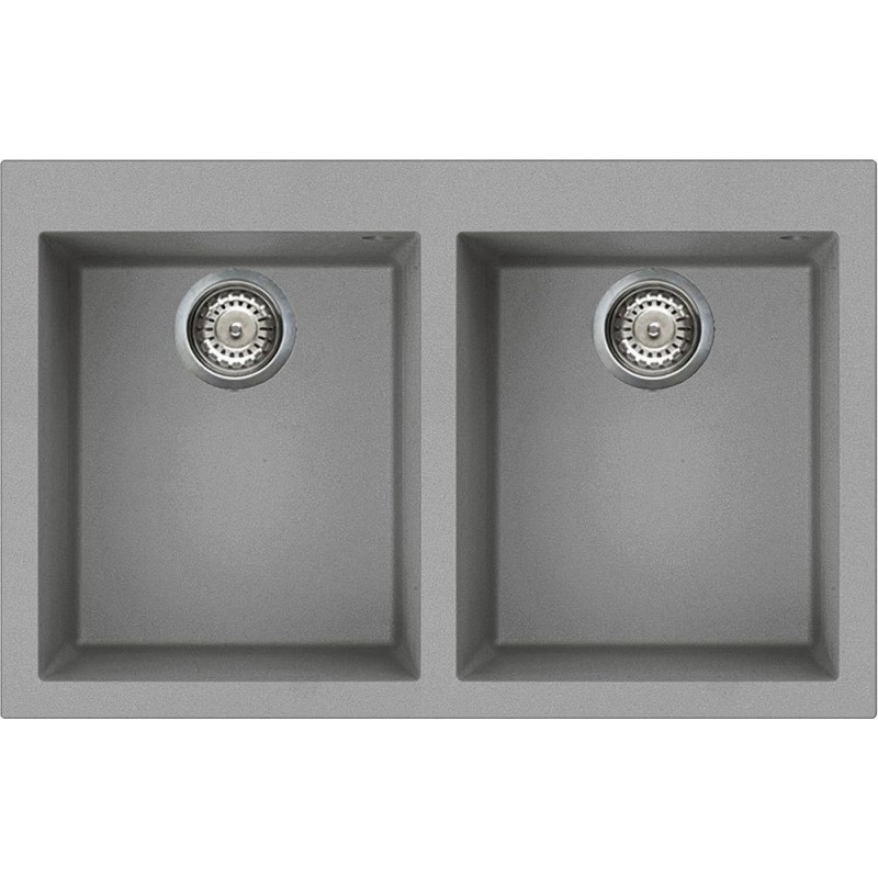 VZ3434CT Smeg S Lavello due vasche VZ3434CT finitura cemento da 79x50 cm - Sopratop - PROMOZIONE ATTIVA FINO AL 10/09