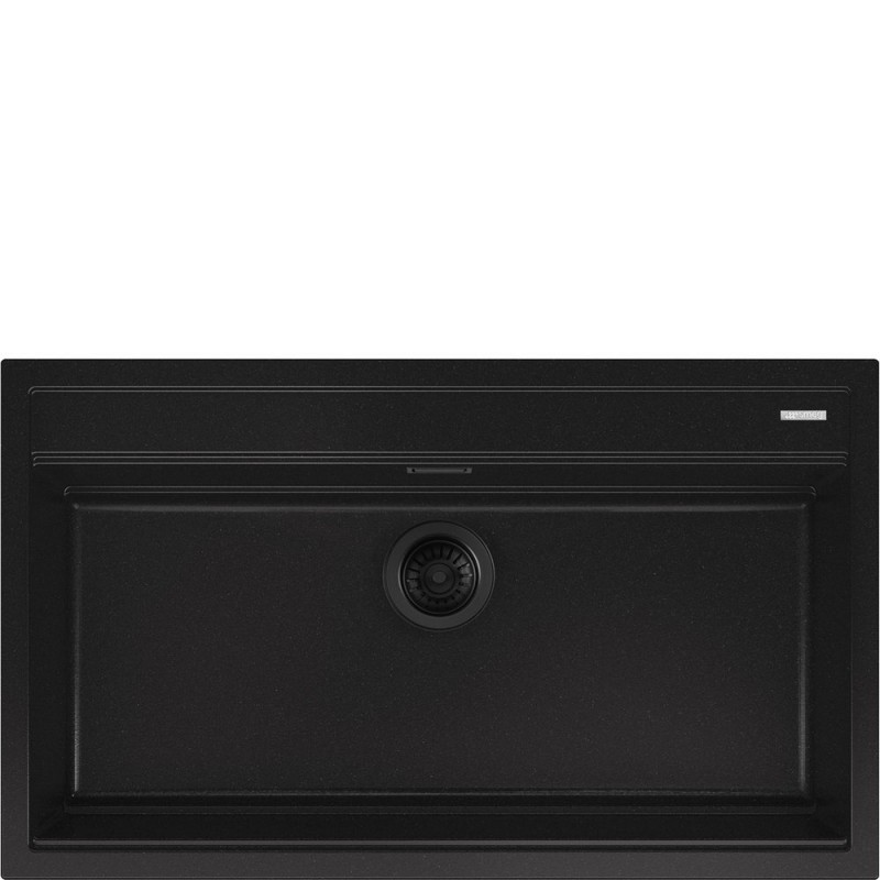 VSGX860MN Smeg Fregadero 1 seno VSGX860MN acabado negro mate 86x51 cm - Encimera