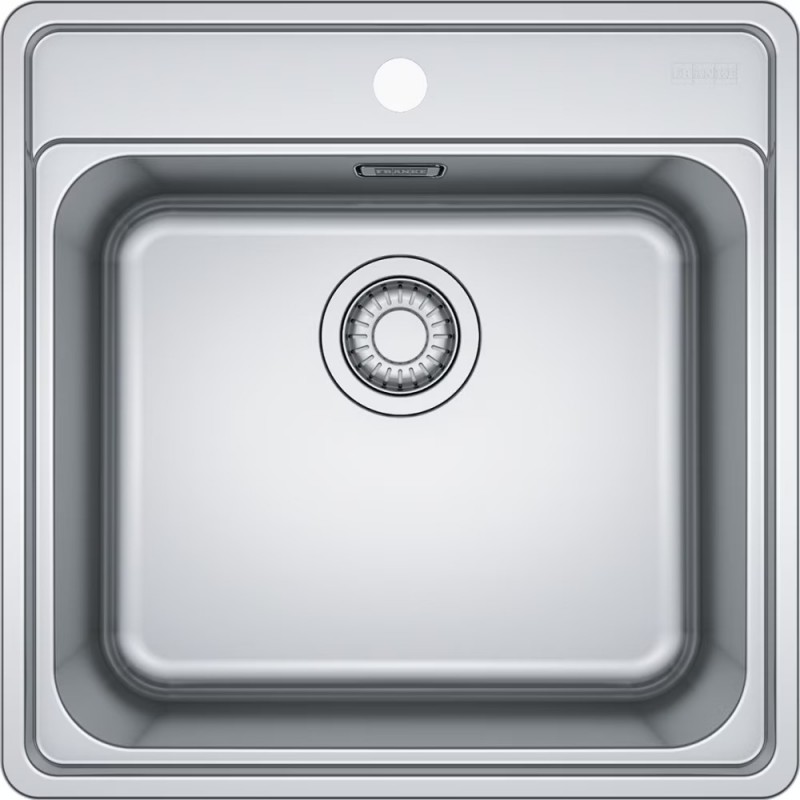 101.0693.351 Franke: Évier encastrable Bell BCX 610-51 101.0693.351, cuve unique, finition acier inoxydable satiné, 51 x 51 cm