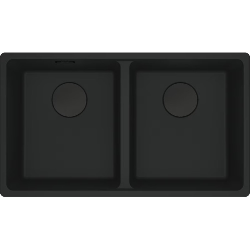 114.0661.682 Franke: Évier double cuve Maris MRG 620-35-35 114.0661.682, finition Fragranite noir mat, 76x44 cm