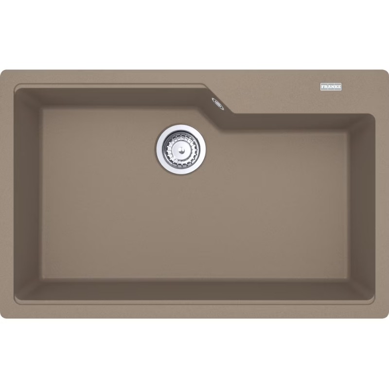114.0686.802 Franke: Fregadero de un seno Urban UBG 610-72 114.0686.802, fregadero de sobreponer, acabado fragranito color ostra, 78x50 cm