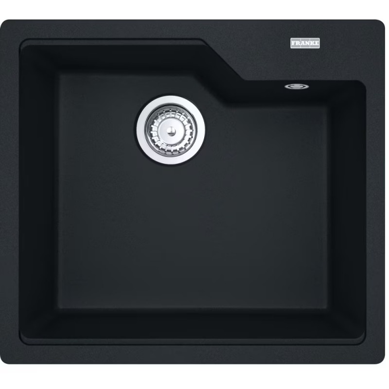 114.0686.798 PRONTA CONSEGNA - Franke: Lavello una vasca Vasche Sopratop Urban UBG 610-50 114.0686.798 finitura fragranite black matt da 56x50 cm