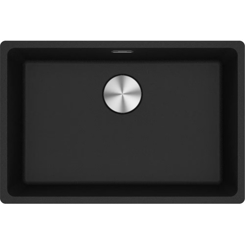 125.0686.724 Franke: Lavabo à une cuve sous plan Maris MRG 110-62 125.0686.724 finition fragranite noire 65,3x43,3 cm