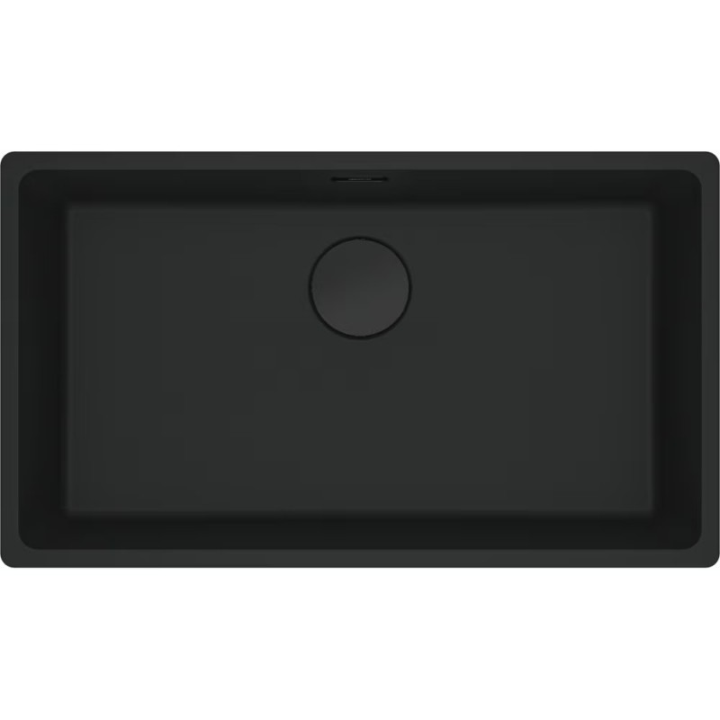 125.0686.637 Franke: Single bowl sink with undermount basins Maris MRG 110-72 125.0686.637, matt black fragranite finish, 75.3 x 43.3 cm