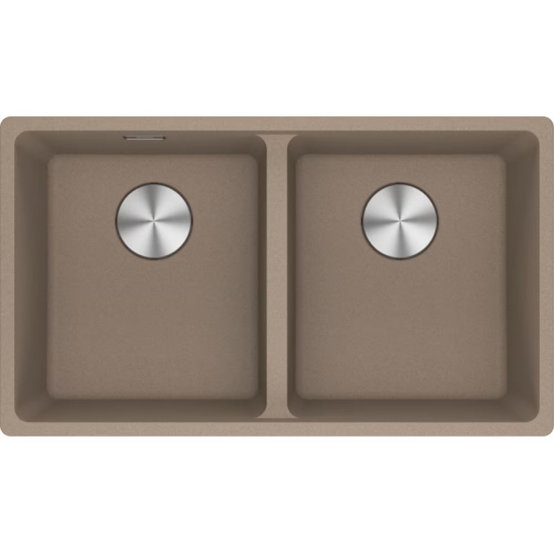 125.0686.737 Lavabo Franke de doble cubeta para instalación bajo encimera Maris MRG 120-35-35 125.0686.737 Fragranite Oyster 75,3 x 43,3 cm