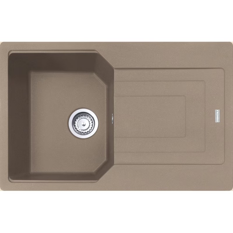 114.0686.750 Franke: Fregadero de un seno con escurridor Urban Empotrable UBG 611-78 114.0686.750 Acabado ostra fragranite 78x50 cm
