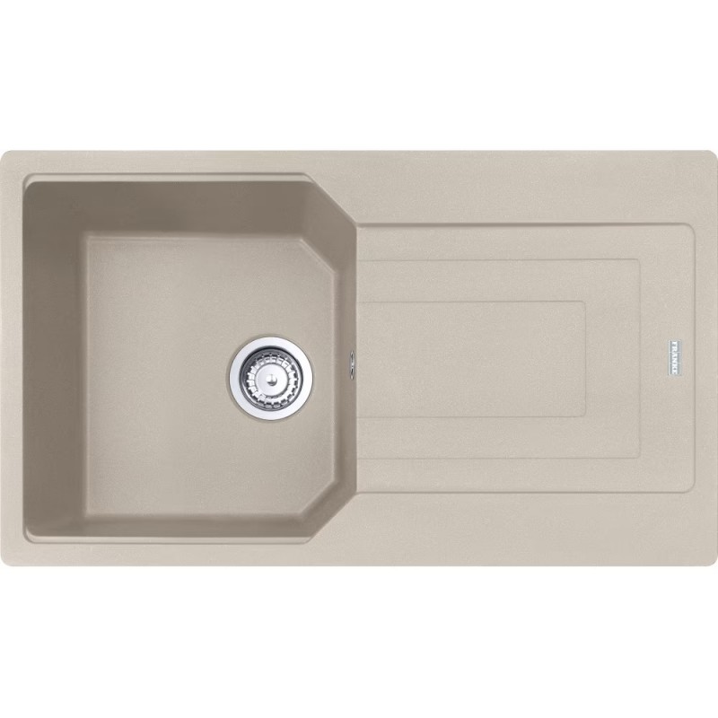 114.0686.754 Franke: Évier à une cuve avec égouttoir Urban Built-in UBG 611-86 114.0686.754 Sahara Fragranite finition 86x50 cm