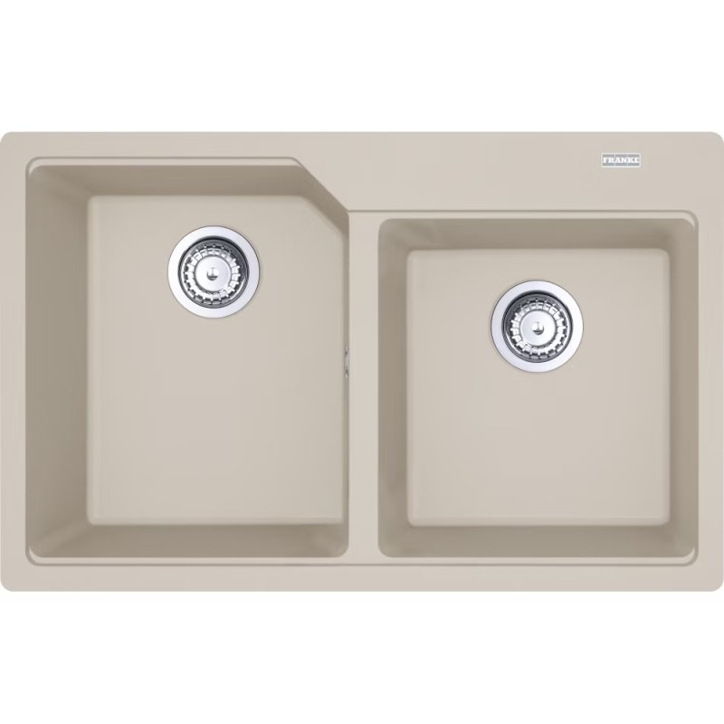 114.0686.762 Franke: Évier double bac encastré Urban UBG 620-78 114.0686.762, finition Sahara Fragranite, 78x50 cm
