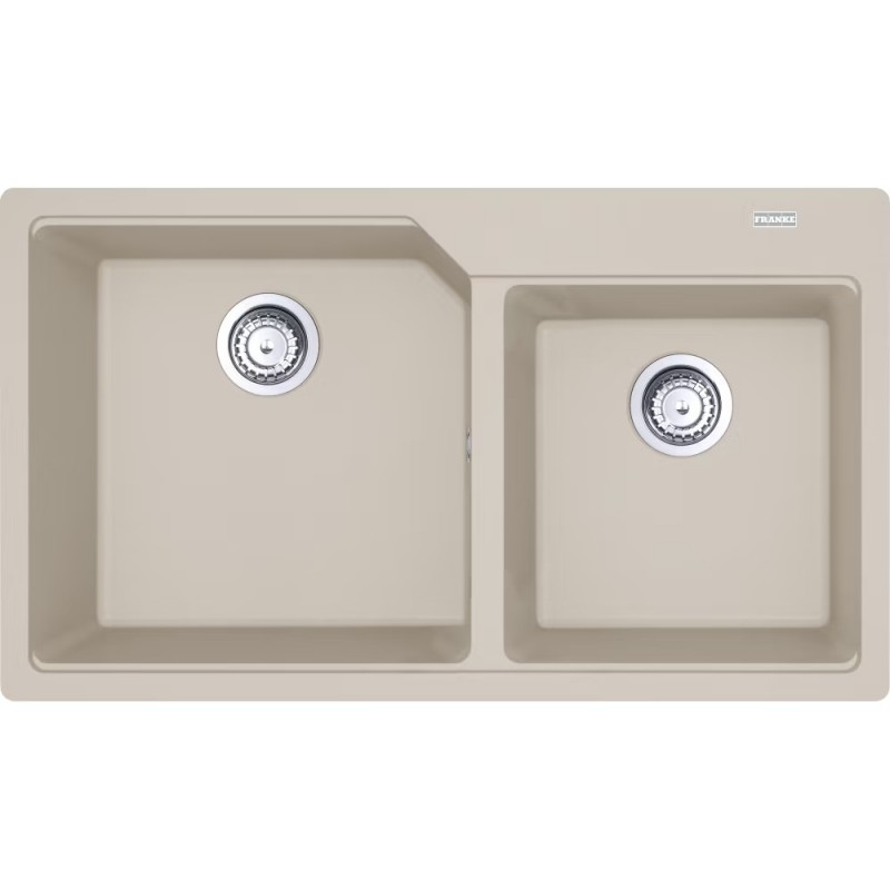 114.0686.769 Franke: Évier double bac encastré Urban UBG 620-86 114.0686.769, finition Sahara Fragranite, 86x50 cm