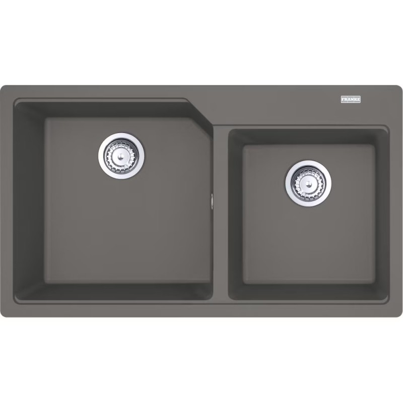 114.0686.773 Franke: Lavello due vasche Urban Incasso UBG 620-86 114.0686.773 finitura fragranite stone grey da 86x50 cm