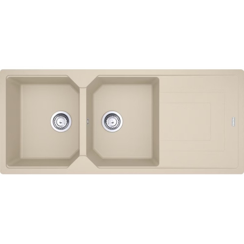 114.0686.785 Franke: Urban Built-in UBG 621 114.0686.785 double bowl sink with drainer, avena fragranite finish, 116x50 cm
