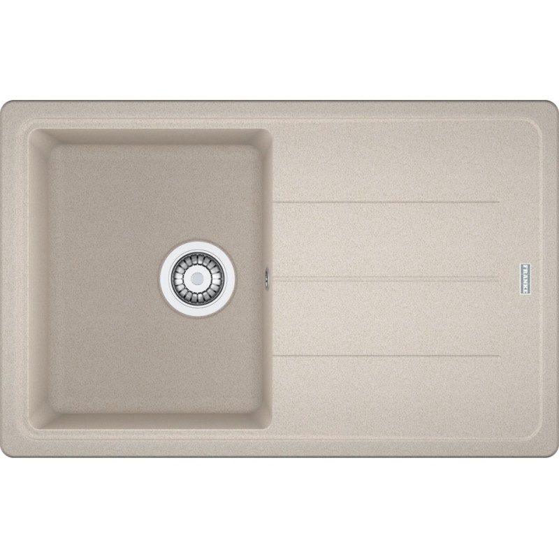 114.0275.934 Franke: Évier à une cuve avec égouttoir Boston encastrable BGF 611-78 114.0275.934 Sahara, finition Fragranite, 78x50 cm