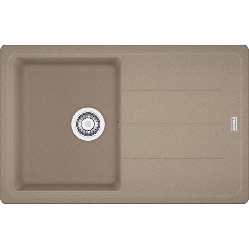 114.0490.334 Franke Lavello una vasca con gocciolatoio Boston Incasso BGF 611-78 114.0490.334 finitura fragranite oyster da 78x50 cm