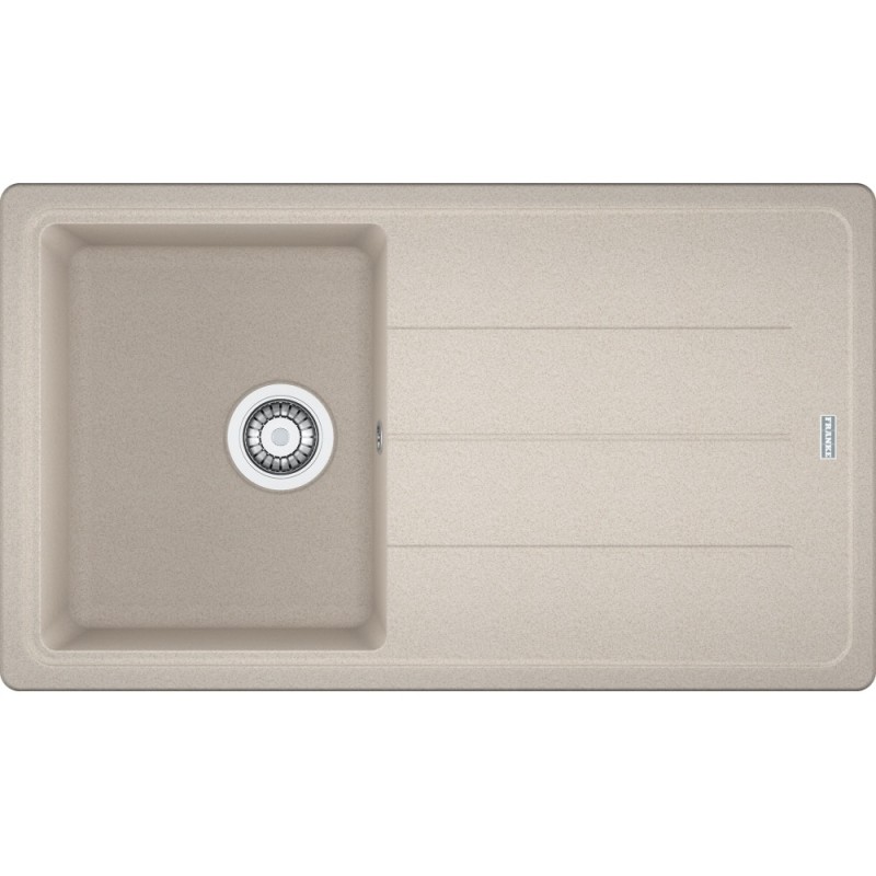 114.0370.150 Franke: Boston Built-in BFG 611-86 114.0370.150 single-bowl sink with drainer, Sahara Fragranite finish, 86x50 cm