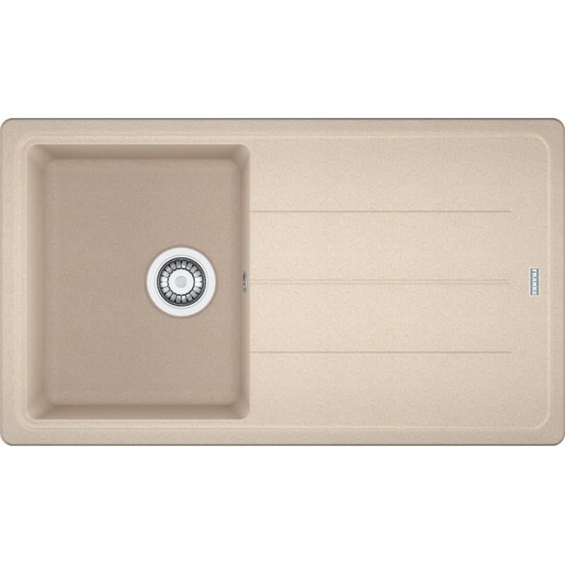 114.0370.206 Franke Boston Built-in Sink BFG 611-86 114.0370.206 Single Bowl with Drainer, Fragranite Oatmeal Finish, 86x50 cm