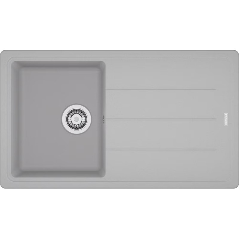 114.0370.204 Franke Boston Built-in Sink BFG 611-86 114.0370.204 Single Bowl with Drainer, Fragranite Aluminium Finish, 86x50 cm