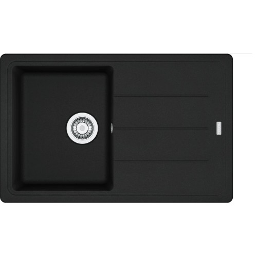 Franke: Évier encastré Boston BGF 611-78 114.0661.640 à une cuve avec égouttoir, 78x50 cm, finition Fragranite noir mat