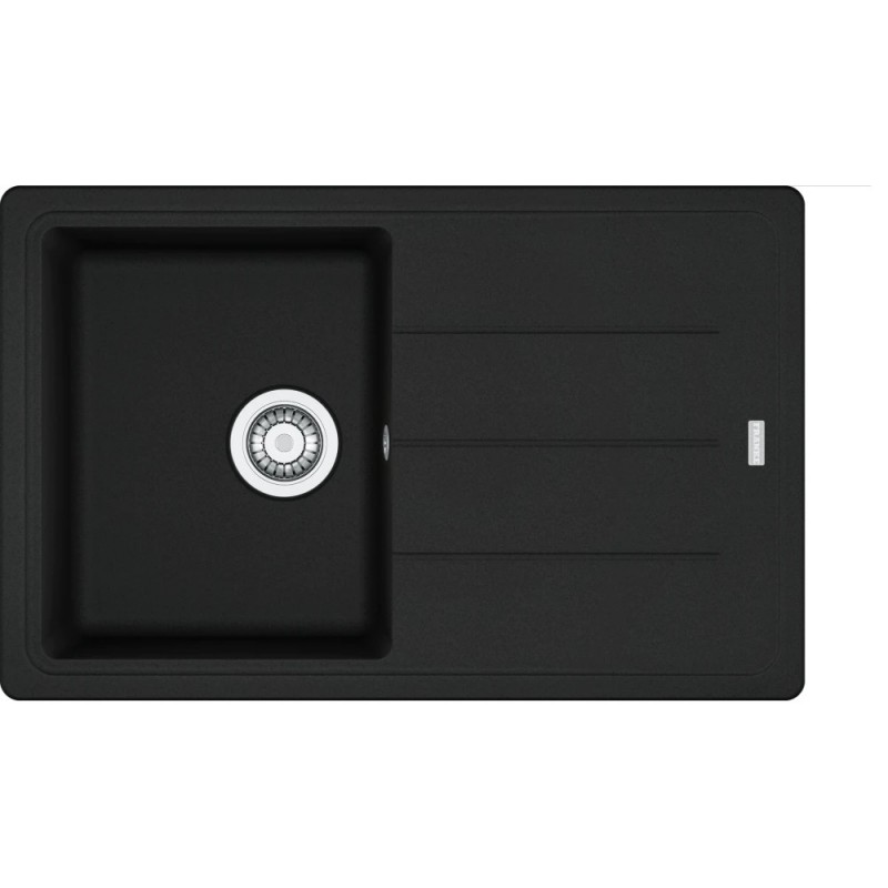  Franke Lavello una vasca con gocciolatoio Boston Incasso BGF 611-78 114.0661.640 finitura fragranite black matt da 78x50 cm
