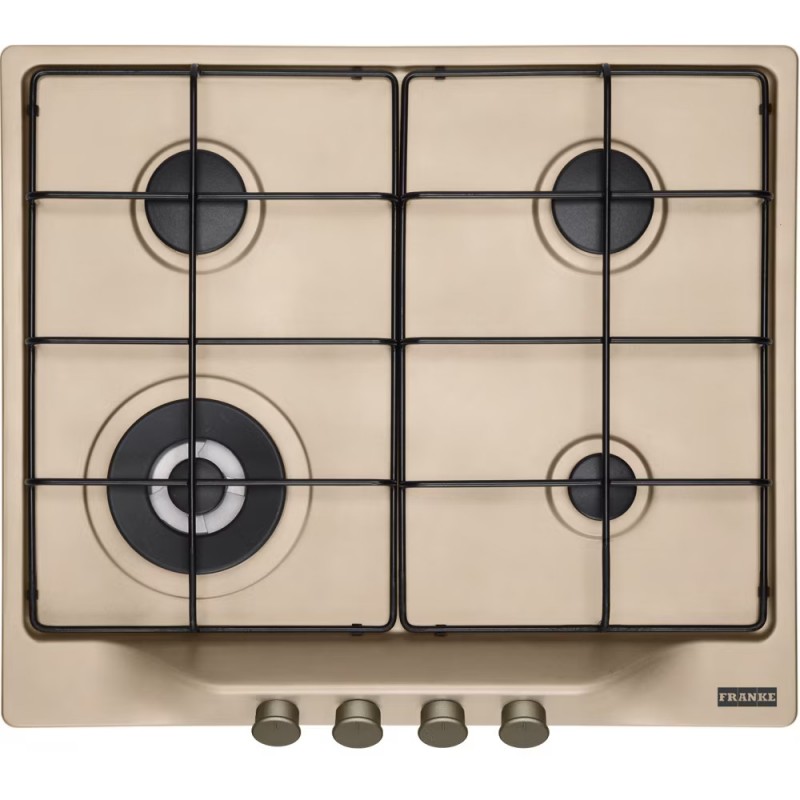 106.0696.800 Franke: Plaque de cuisson à gaz Country 600 FCH 604 3G TC E 106.0696.800 de 59 cm, finition avoine