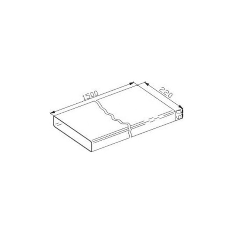 112.0040.336 Franke Tubo rectangulaire 112.0040.336 220x55x1500