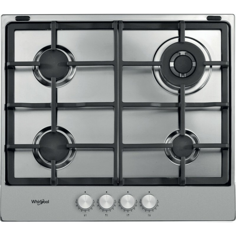  Table de cuisson à gaz Whirlpool TGML 661 IX 55 cm finition inox