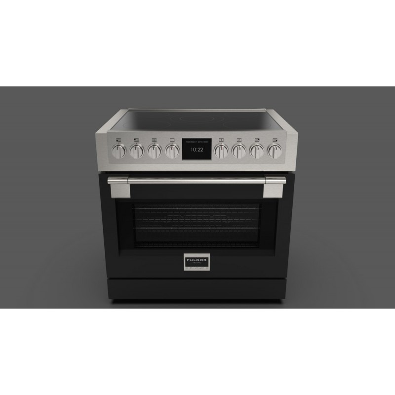 FSRC 3605 P MI MK 2F MBK Fulgor Cucina Sofia FSRC 3605 P MI MK 2F MBK avec four multifonction pyrolytique et plaque à induction finition noire 91 cm