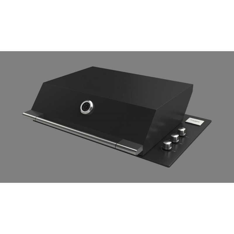 FOBQ HL 800 MBK Fulgor Couvercle BBQ haut FOBQ HL 800 MBK finition noir mat 70,5 cm