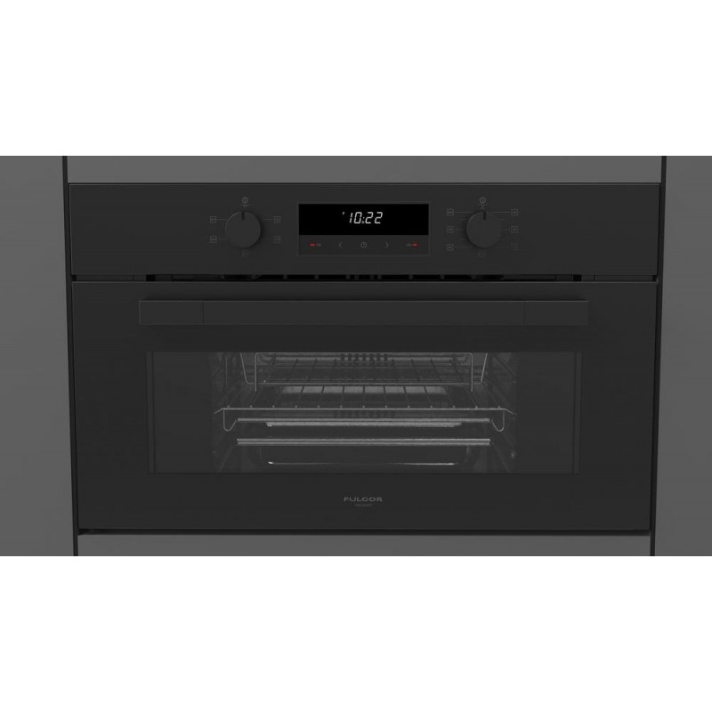 FUSO 7505 MT MBK Fulgor Forno compatto a vapore FUSO 7505 MT MBK finitura nero opaco da 75 cm