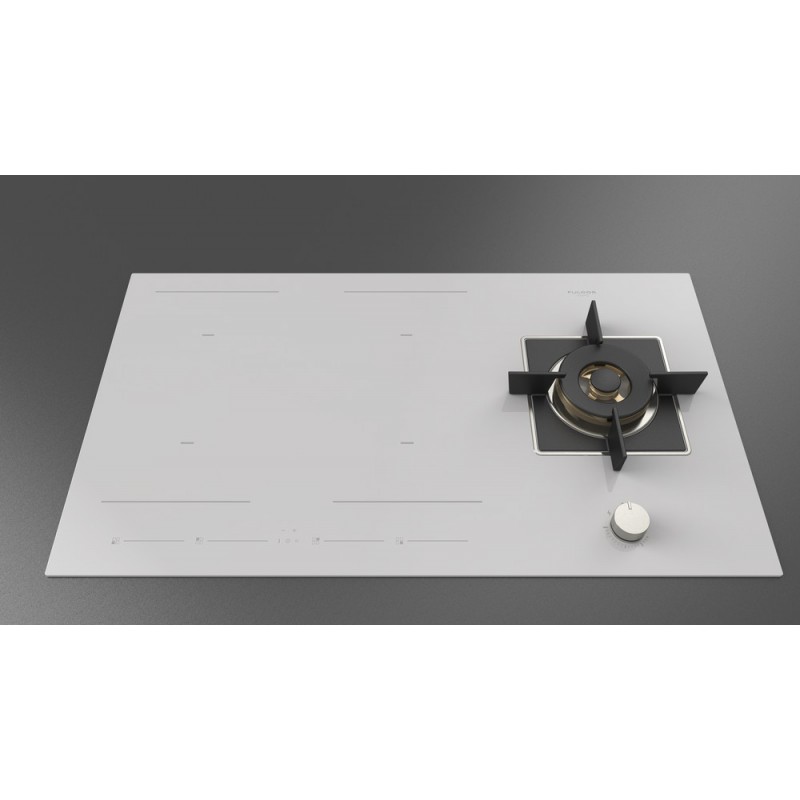 FCHH 905 ID TS G DWK WH Placa de cocción híbrida Fulgor inducción/gas FCHH 905 ID TS G DWK WH 90 cm vitrocerámica blanca