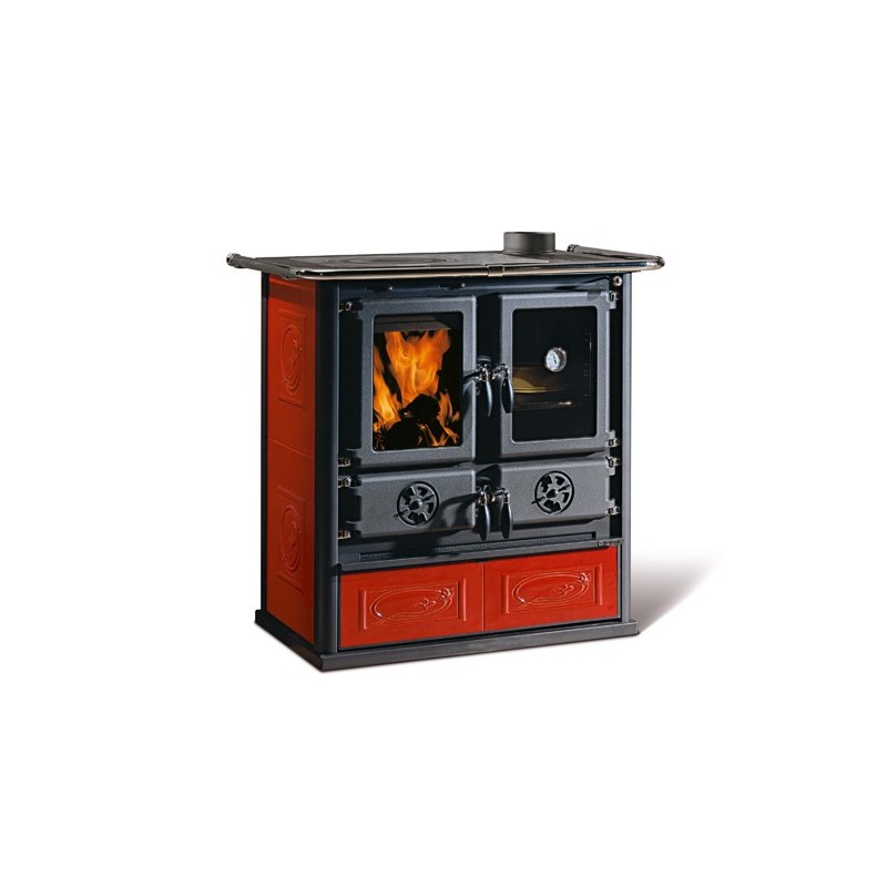 7013150 La Nordica Wood-burning kitchen ROSETTA BII 7013150 burgundy liberty finish