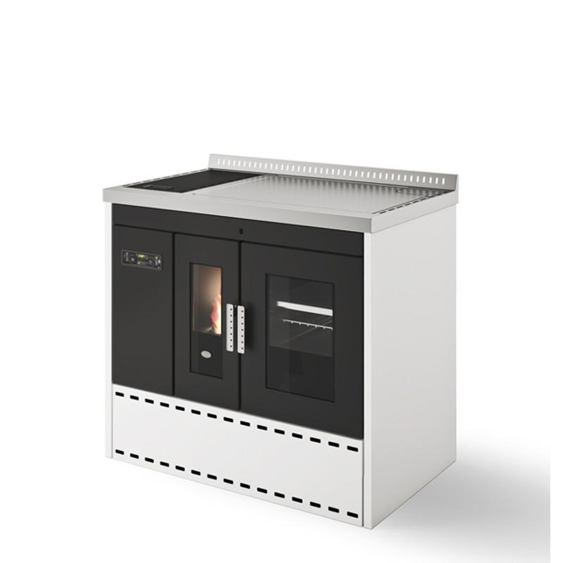 901693200 Eva Calòr Thermocuiseur à pellets avec four standard ISOTTA 901693200 finition blanc