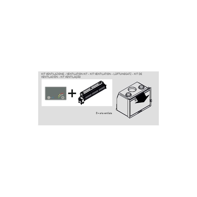 9016045600 Eva Calòr Kit ventilazione 9016045600 - Inserti Legna
