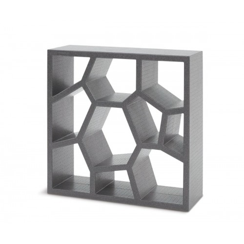 Horm Double-sided open bookcase Opus Incertum art. CM8847 in polypropylene 100 cm and h. 100cms