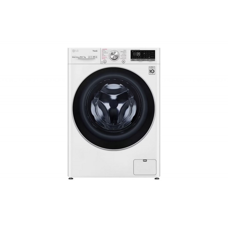 F4DV710H1E#BF LG 60 cm free-standing washer dryer F4DV710H1E white finish