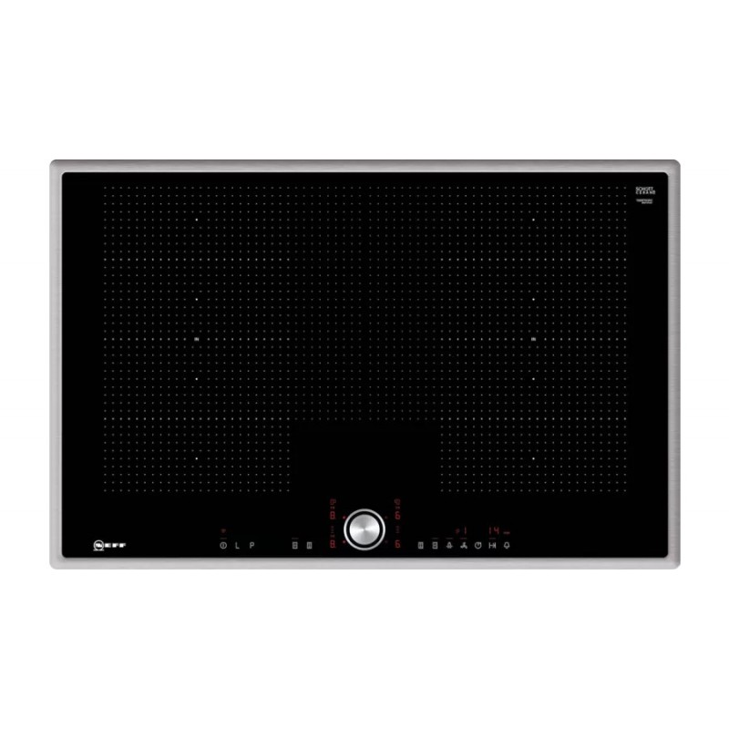 T68BT6QN2 Neff T68BT6QN2 induction hob in black glass ceramic and 80 cm stainless steel frame