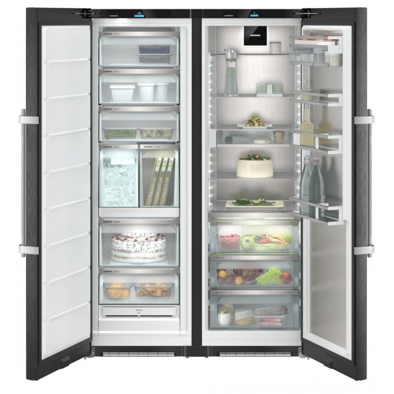 XRFbs 5295 Liebherr XRFbs 5295 120.4cm freestanding side-by-side refrigerator in BlackSteel finish
