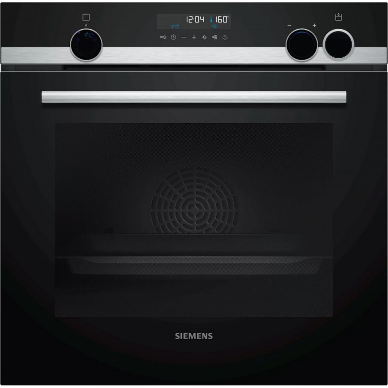 HR578G5S6 Four multifonction encastrable pyrolytique Siemens HR578G5S6 finition noire et 60 cm inox