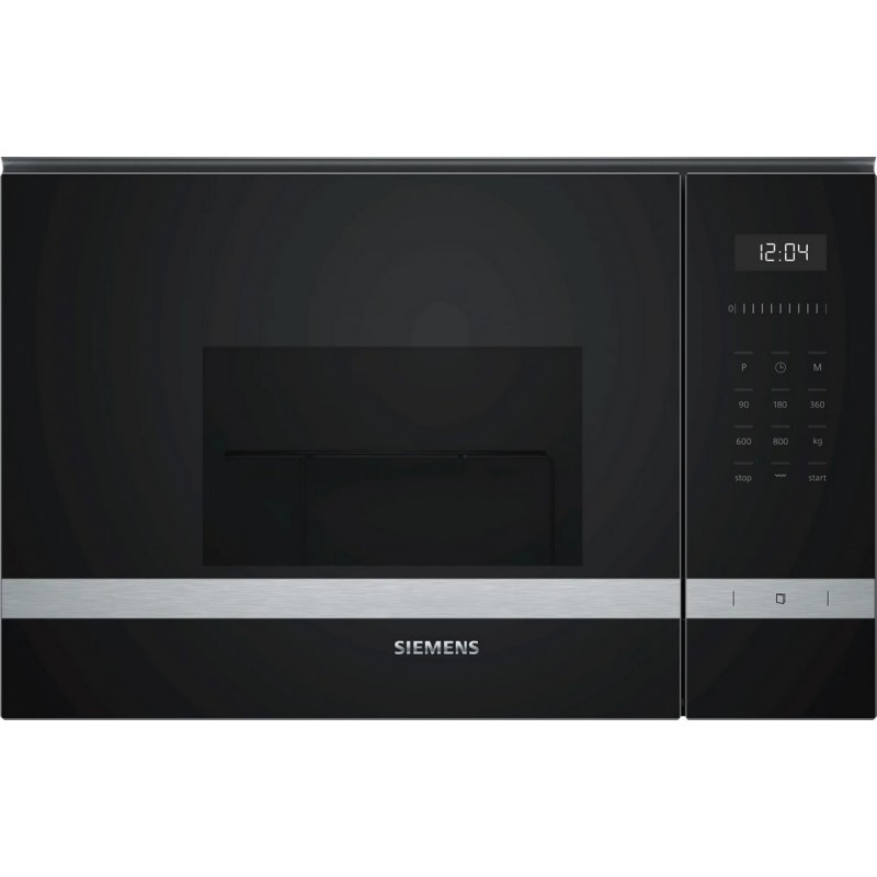 BE525LMS0 Siemens Horno microondas empotrable con grill BE525LMS0 acabado negro y 60 cm acero inoxidable