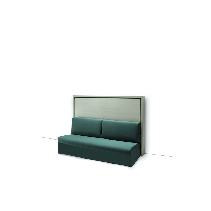 HOUDINI ORIZZONTALE L LONG SmartBeds Foldaway double bed HOUDINI ORIZZONTALE L LONG with horizontal opening with 216.5 cm sofa