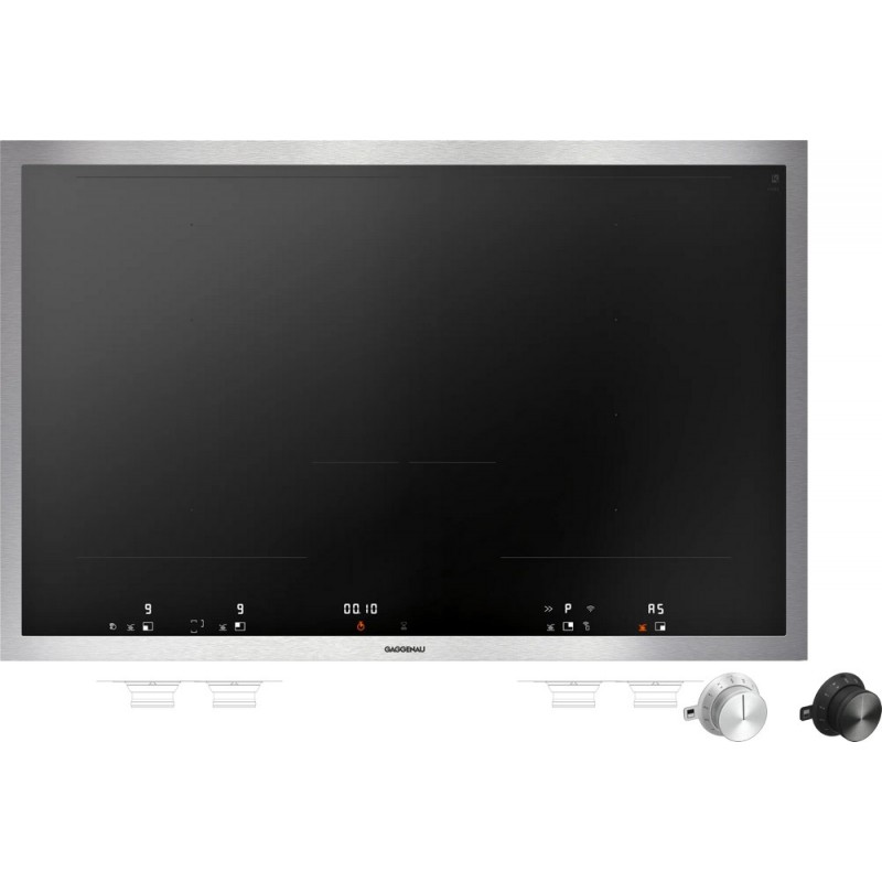 VI 482 115 Placa de inducción Gaggenau VI482115 con estructura de acero inoxidable de 80 cm