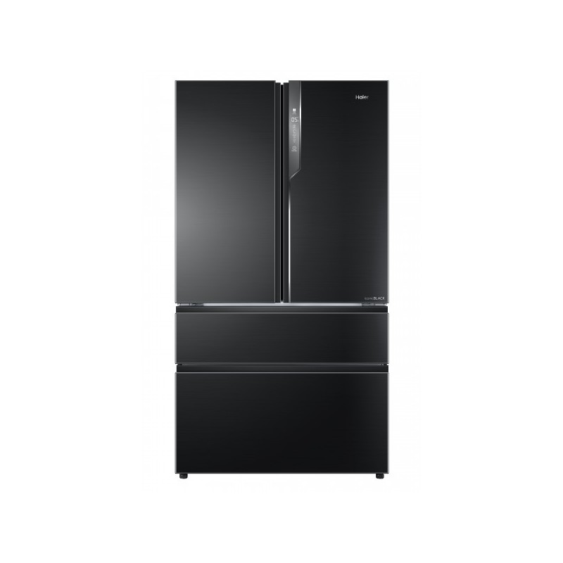  Haier French Door refrigerator free installation HB25FSNAAA Finition of Black Steel 101 cm