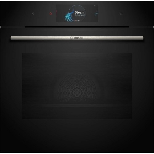 Four vapeur pyrolytique encastrable Bosch HRG7784B1 60 cm, finition noire - Série 8
