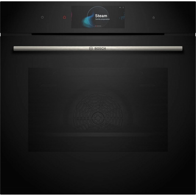  Four vapeur pyrolytique encastrable Bosch HRG7784B1 60 cm, finition noire - Série 8