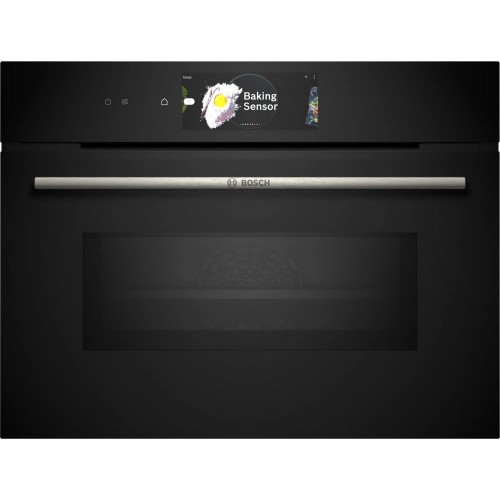 Four combiné micro-ondes pyrolytique encastrable Bosch CMG778NB1 60 cm, finition noire - Série 8