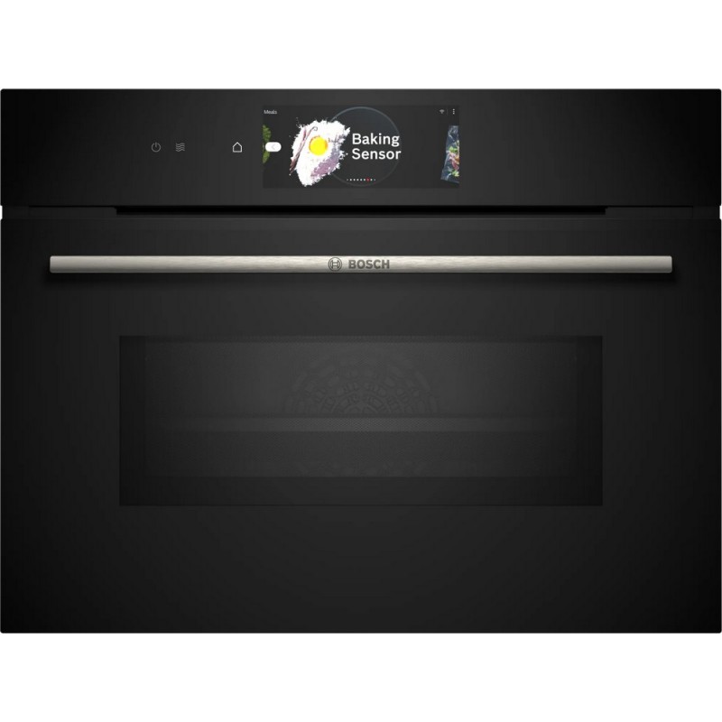  Four combiné micro-ondes pyrolytique encastrable Bosch CMG778NB1 60 cm, finition noire - Série 8
