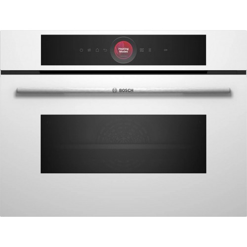 Bosch Compact built-in combined microwave oven CMG7241W1 white finish 60 cm - Series 8