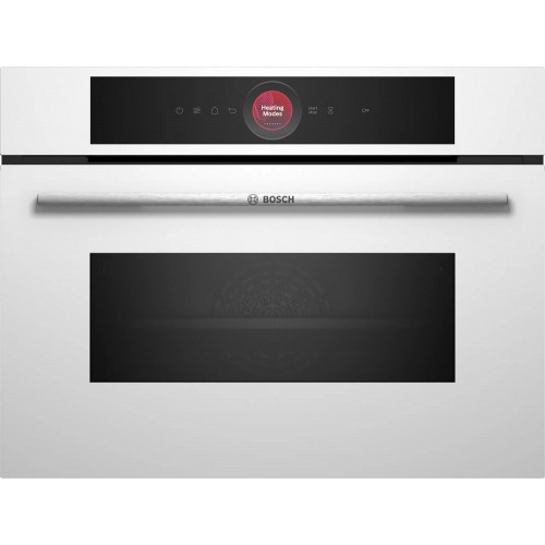Four à micro-ondes encastrable Bosch CMG7241W1 60 cm, finition blanche - Série 8